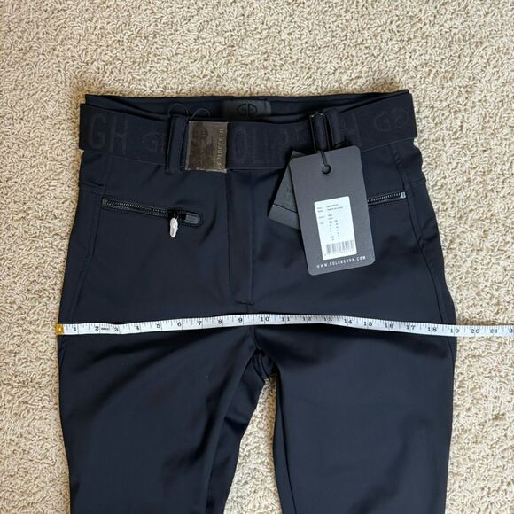Goldbergh Paris Belted Black Slim-leg Stirrup Ski Pants NWT US 10 Waterproof - Picture 4 of 7